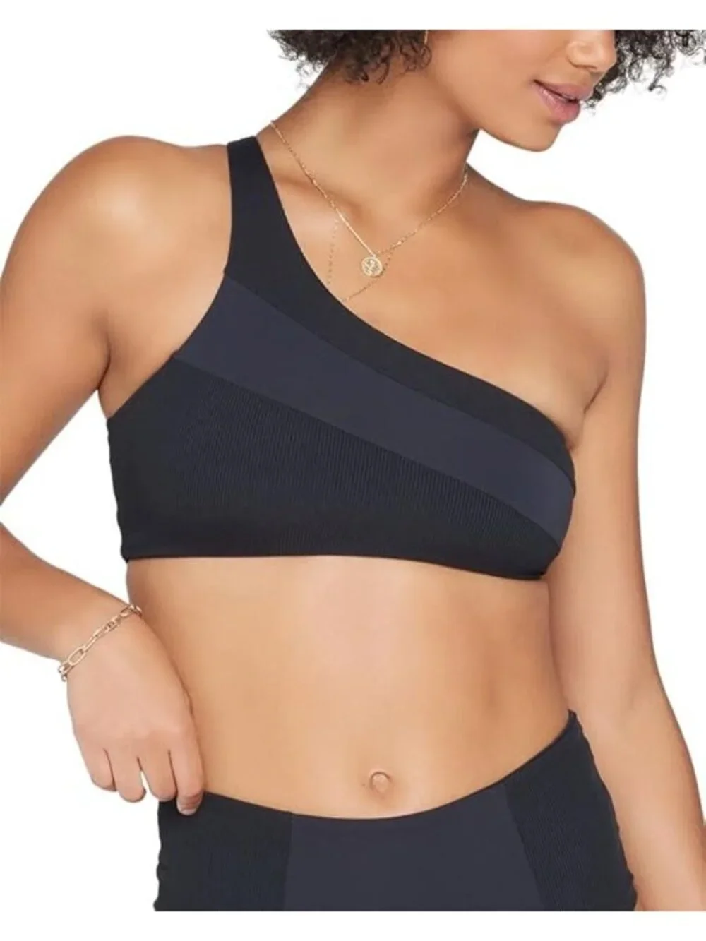 L*Space Celeste Bikini Top in Black XSmall New Womens Swimsuit
